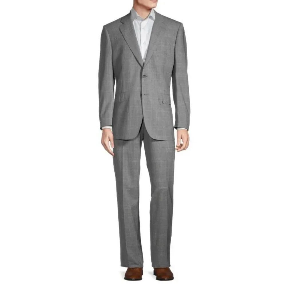 ✨Ermenegildo Zegna/SAKS FIFTH AVENUE Pinstriped Wool/Silk SZ 40L Suit✨